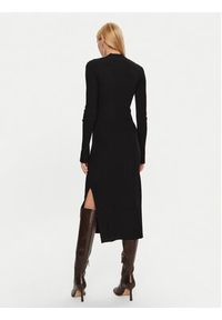 Patrizia Pepe Sukienka dzianinowa 2A2848/K214-K103 Czarny Regular Fit. Kolor: czarny. Materiał: wełna #3