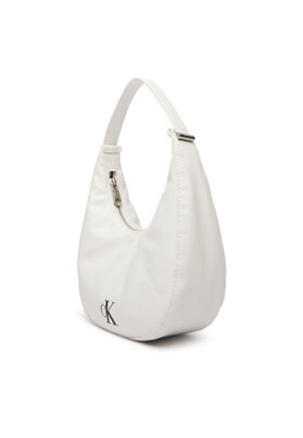 Calvin Klein Torebka Buckle Small Bag LV04F3513G Biały. Kolor: biały. Materiał: skórzane