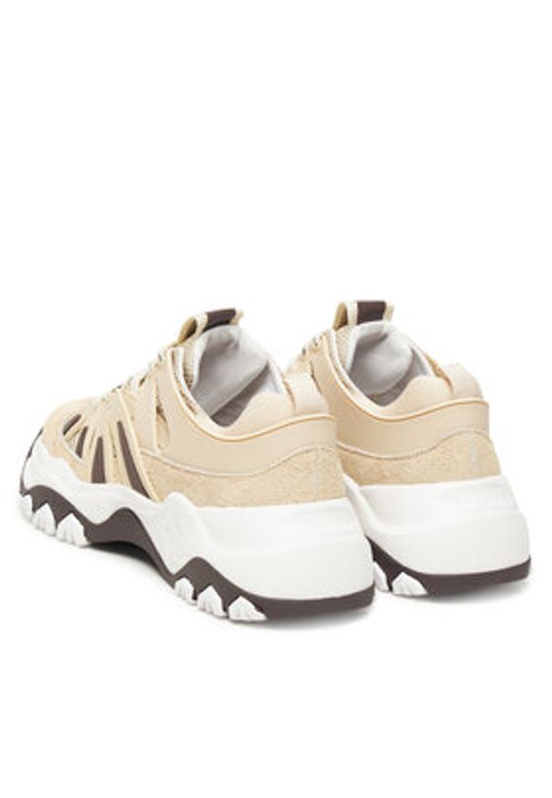 Patrizia Pepe Sneakersy 8Z0043/V005-J4Q8 Beżowy. Kolor: beżowy. Materiał: skóra, zamsz