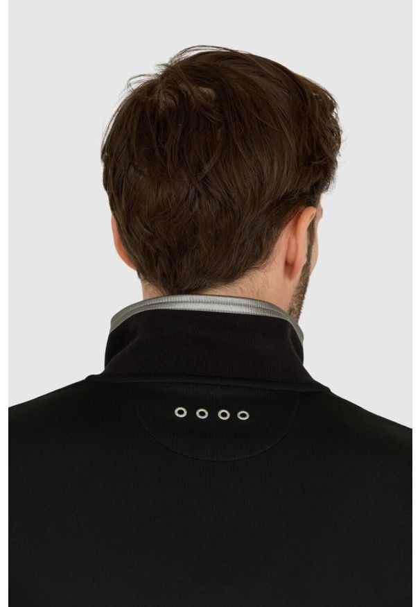 La Martina - LA MARTINA Czarna bluza męska na suwak, Rozmiar XL. Kolor: czarny