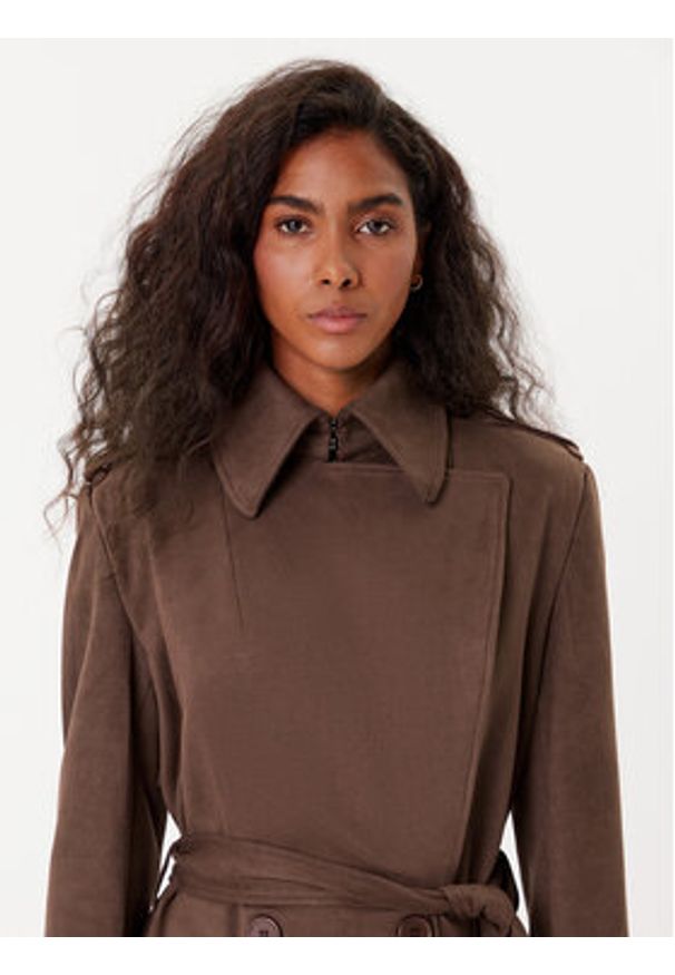 BARDOT - Bardot Trencz Kira Vegan Suede 57053JB4 Brązowy Regular Fit. Kolor: brązowy. Materiał: syntetyk