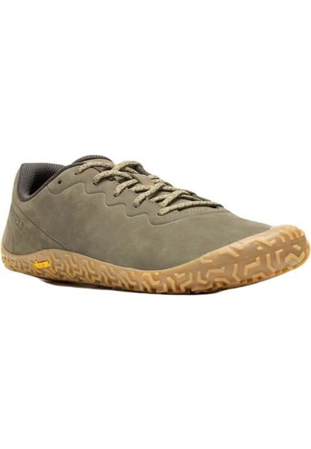 Buty do chodzenia męskie Merrell Vapor Glove 6 Ltr. Zapięcie: sznurówki. Kolor: zielony. Materiał: syntetyk, tkanina, zamsz, materiał. Szerokość cholewki: normalna. Sport: turystyka piesza