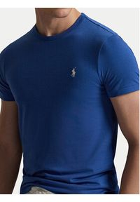Polo Ralph Lauren T-Shirt 710671438537 Niebieski Custom Slim Fit. Typ kołnierza: polo. Kolor: niebieski. Materiał: bawełna #5