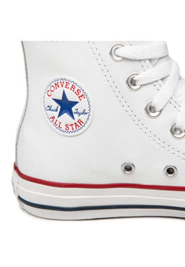 Converse Trampki Chuck Taylor All Star HI 132169C Biały. Kolor: biały. Materiał: skóra
