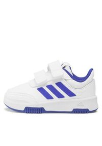 Adidas - adidas Sneakersy Tensaur Sport Training Hook and Loop Shoes H06301 Biały. Kolor: biały. Materiał: skóra