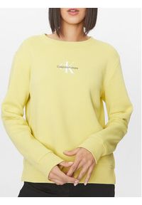 Calvin Klein Jeans Bluza J20J221339 Żółty Regular Fit. Kolor: żółty. Materiał: syntetyk, bawełna #5