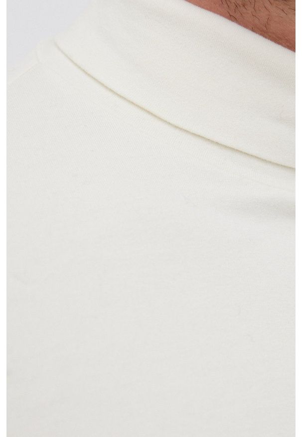 Drykorn - Longsleeve Emanuel. Okazja: na co dzień. Typ kołnierza: golf. Kolor: beżowy. Materiał: bawełna, dzianina. Długość rękawa: długi rękaw. Wzór: gładki. Styl: casual