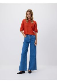 Reserved - Jeansy wide leg - niebieski. Kolor: niebieski #1