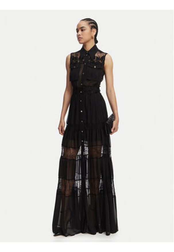 Babylon Sukienka wieczorowa EL0702 Czarny Regular Fit. Kolor: czarny. Materiał: poliamid. Styl: wizytowy