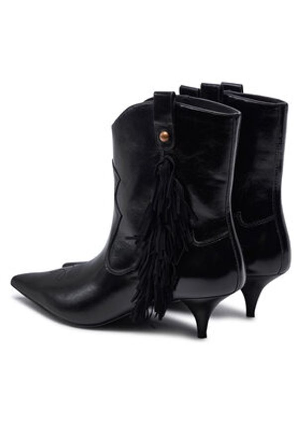 Pinko - PINKO Kowbojki Ada 12 SD0099 P043 Czarny. Kolor: czarny. Materiał: skóra