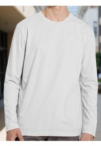 Sinsay - Bawełniana koszulka z długimi rękawami - biały. Kolor: biały. Materiał: bawełna. Długość rękawa: długi rękaw. Długość: długie #1