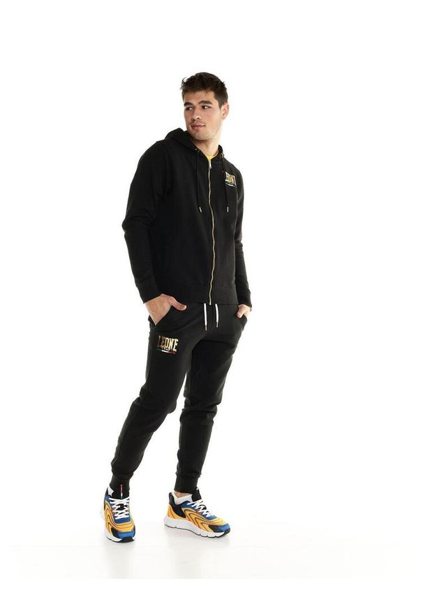 LEONE 1947 APPAREL - Męska bluza zapinana na zamek Leone Winter Gold. Kolor: czarny. Materiał: tkanina. Sport: fitness