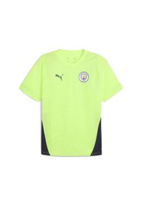 Puma - Męska koszulka treningowa Manchester City PUMA. Kolor: wielokolorowy, niebieski, żółty. Sport: piłka nożna #1