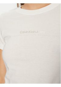 Calvin Klein Jeans T-Shirt Institutional Graphic J20J224990 Biały Slim Fit. Kolor: biały. Materiał: bawełna