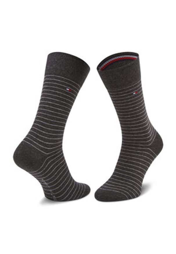 TOMMY HILFIGER - Tommy Hilfiger Skarpety długie 100001496 Szary. Kolor: szary. Materiał: materiał