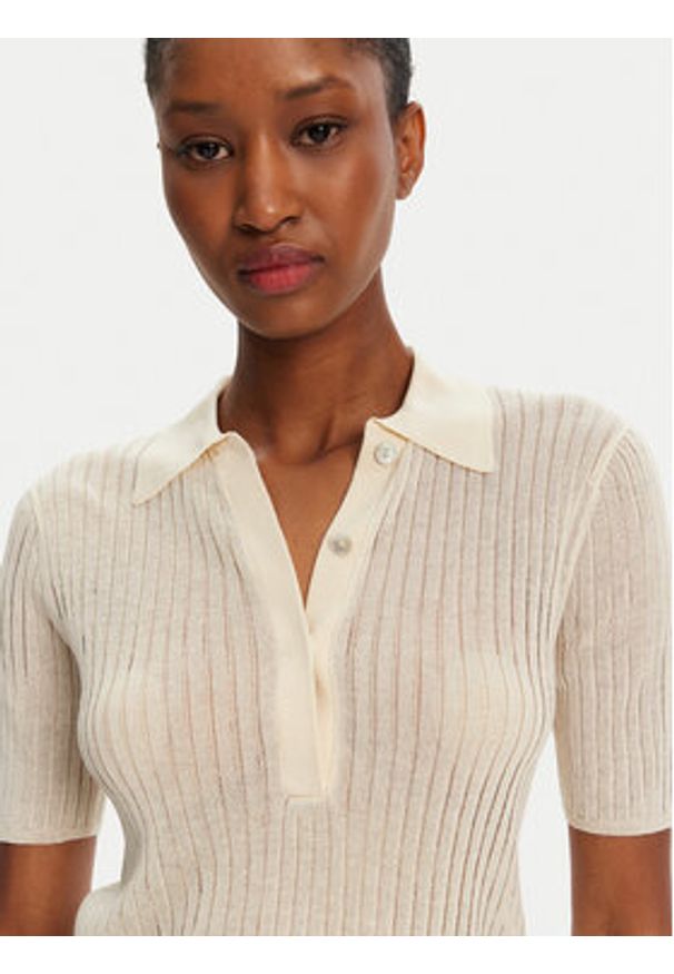 Marella Sweter Torbole 2513361145 Biały Slim Fit. Kolor: biały. Materiał: wiskoza
