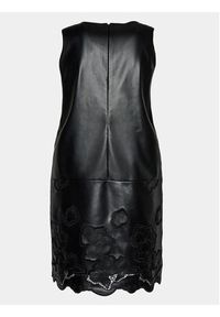 Sisley Sukienka codzienna 40R7LV04M Czarny Regular Fit. Okazja: na co dzień. Kolor: czarny. Materiał: skóra. Typ sukienki: proste. Styl: casual #8
