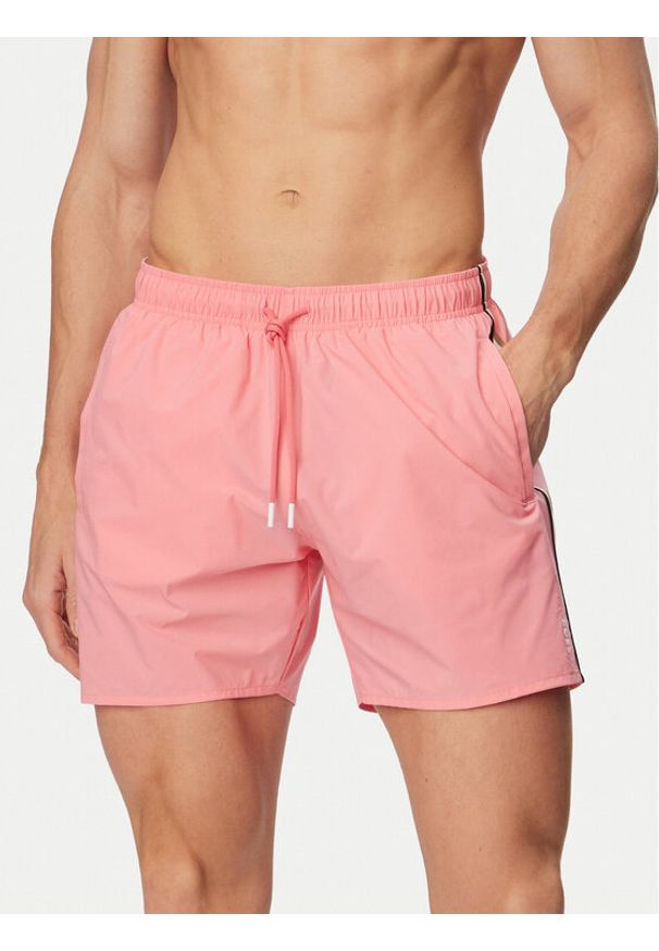 BOSS Szorty kąpielowe Iconic 50491594 Różowy jasny Regular Fit. Kolor: różowy