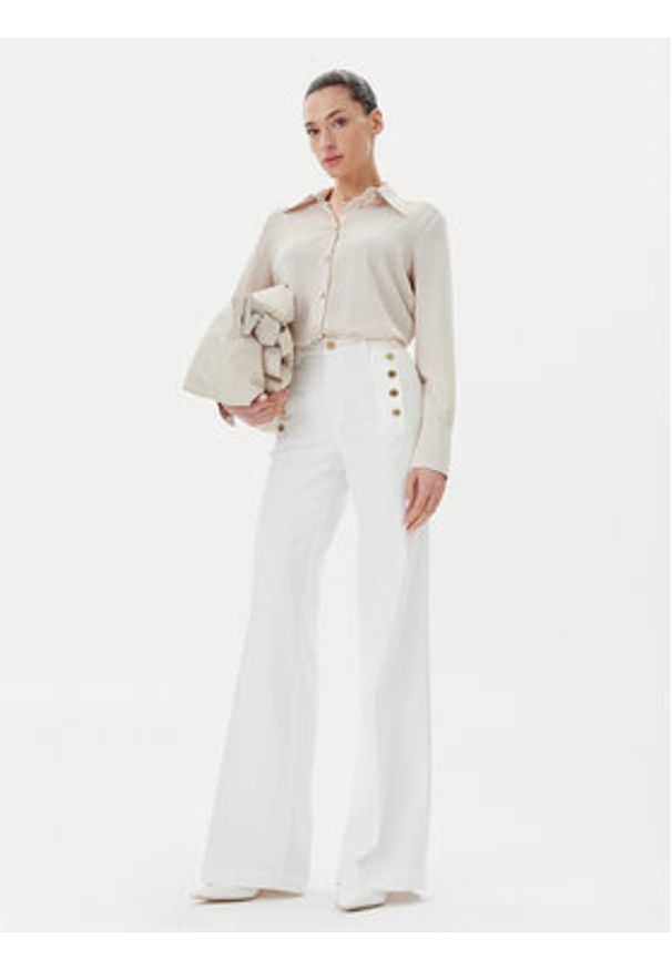 ViCOLO Jeansy DD5144 Biały Wide Leg. Kolor: biały