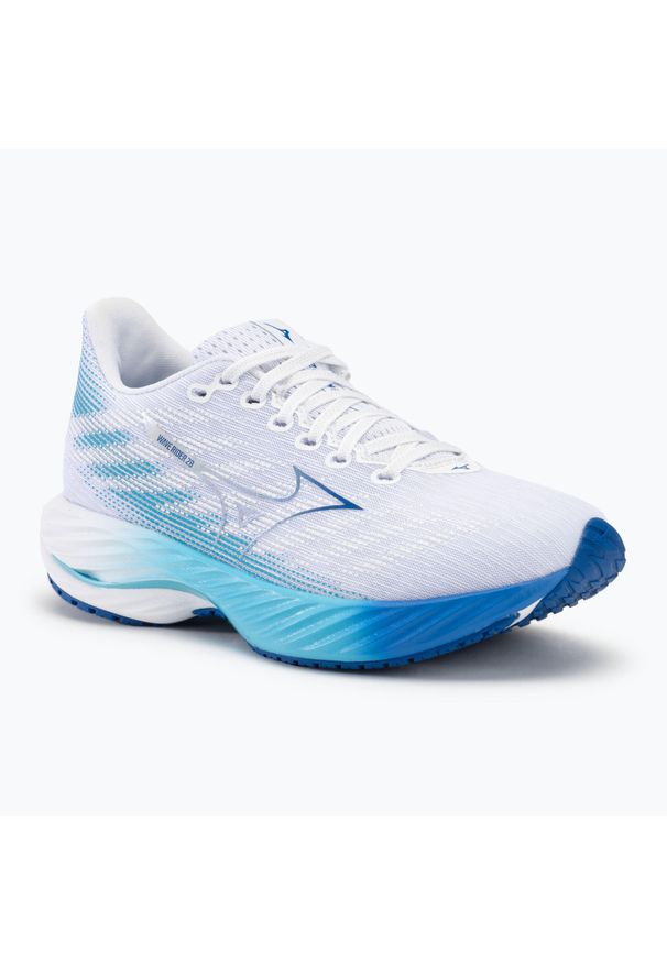 Buty do biegania damskie Mizuno Wave Rider 28. Kolor: biały, niebieski, wielokolorowy. Model: Mizuno Wave. Sport: bieganie