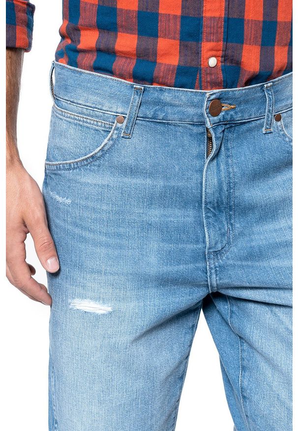 Wrangler - MĘSKIE SZORTY JEANSOWE WRANGLER 5 PKT SHORT RAVE CAVE W14CQ380S 112126614. Materiał: jeans