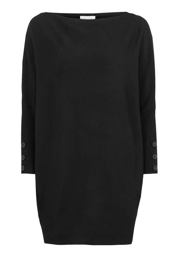 Freequent Długi sweter Sally Czarny female czarny S/M (38/40). Kolor: czarny. Materiał: dzianina, prążkowany. Długość: długie