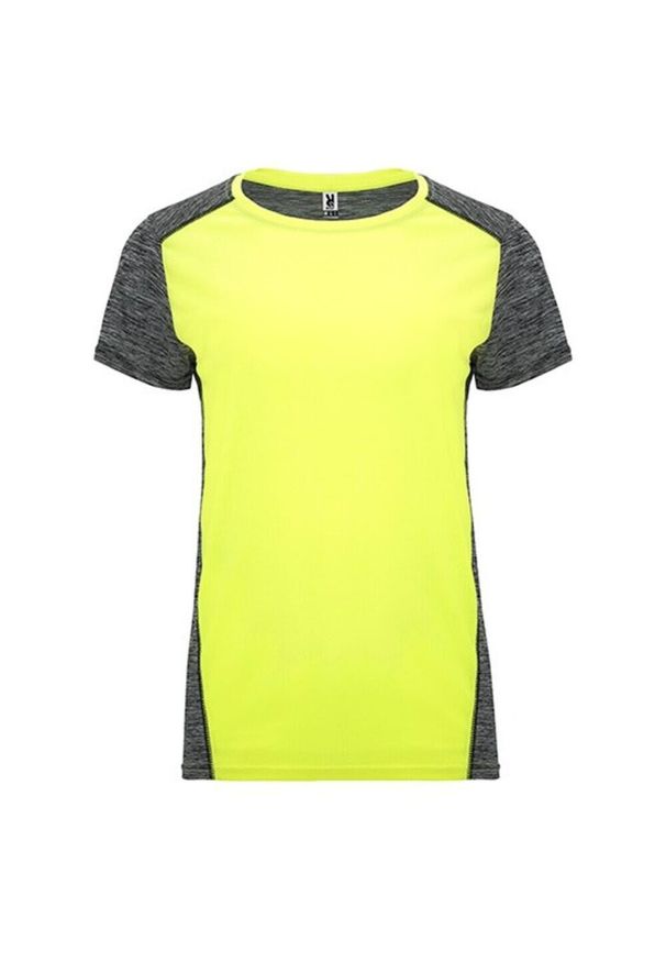 ROLY - Koszulka Damska Zolder. Kolor: żółty, czarny, wielokolorowy, zielony. Sport: turystyka piesza