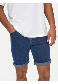 Only & Sons Szorty jeansowe Ply 22029039 Niebieski Regular Fit. Kolor: niebieski. Materiał: bawełna, syntetyk