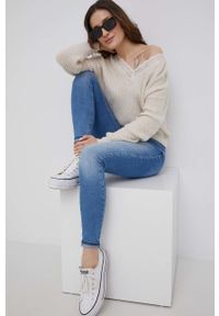 only - Only jeansy Shape damskie medium waist. Kolor: niebieski #4