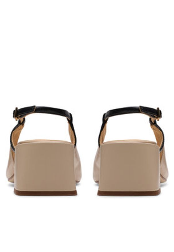 Clarks Sandały Nyta45 Sling 26181321 Beżowy. Kolor: beżowy. Materiał: skóra