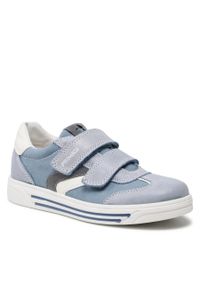 Sneakersy Primigi 1875100 S Blue. Kolor: niebieski. Materiał: skóra, zamsz