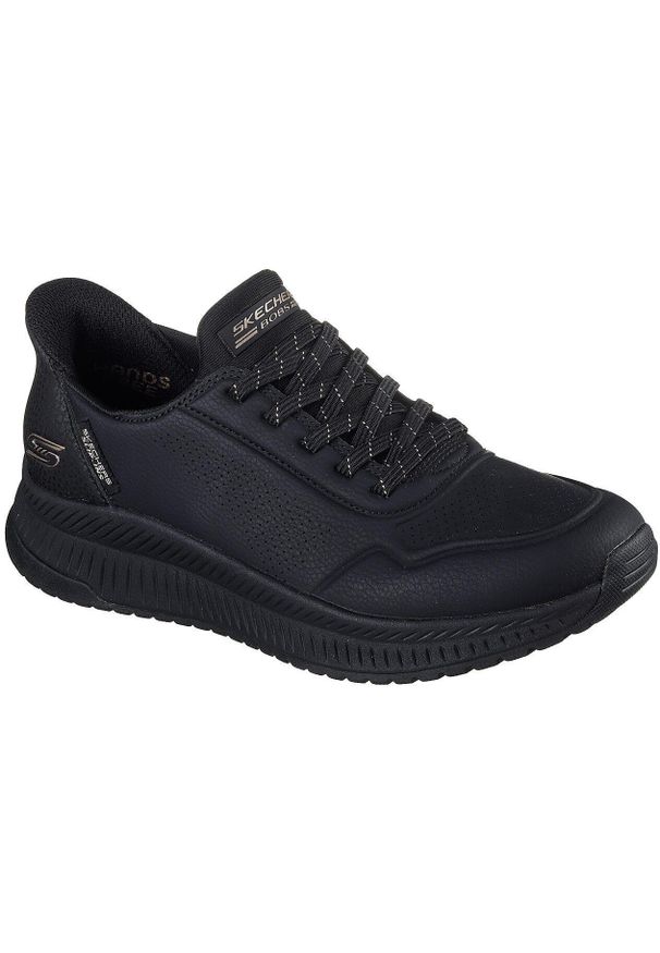 skechers - Adidasy Skechers Bobs Squad 4 - Key Look, Kobiety. Kolor: czarny. Materiał: skóra ekologiczna, materiał. Sport: fitness