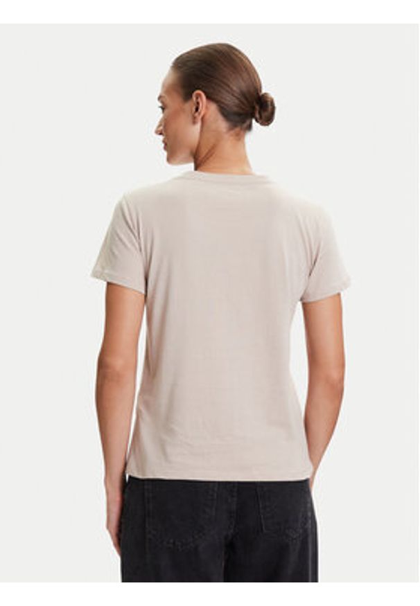Liu Jo Sport T-Shirt TF5162 JS923 Beżowy Regular Fit. Kolor: beżowy. Materiał: bawełna. Styl: sportowy
