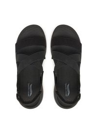 skechers - Skechers Sandały Go Walk Arch Fit Sandal-Treasured 140257/BBK Czarny. Kolor: czarny. Materiał: materiał #5