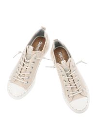 Big-Star - Trampki damskie Big Star, tekstylna cholewka sznurowany fason klasyczna gumowa podeszwa lekka konstrukcja minimalistyczny design, beżowe, TT274387. Zapięcie: sznurówki. Kolor: biały. Materiał: guma. Szerokość cholewki: normalna. Styl: klasyczny #4