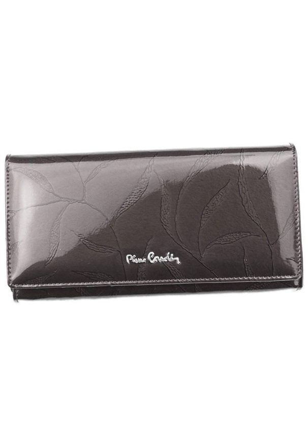 Portfel damski szary Pierre Cardin 02 LEAF 102 POPIEL. Kolor: szary. Materiał: skóra. Wzór: aplikacja