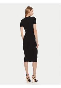 Elisabetta Franchi Sukienka dzianinowa AM-53S-51E2 Czarny Slim Fit. Kolor: czarny. Materiał: wiskoza #4