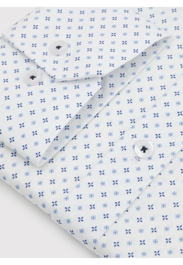 Pako Lorente - PAKO LORENTE – Koszula męska w mikrowzór. Materiał: elastan, bawełna. Długość rękawa: długi rękaw. Długość: długie