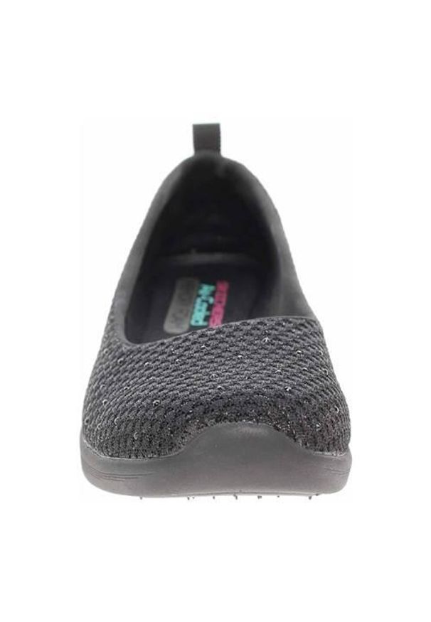 skechers - Buty do chodzenia damskie Skechers Arya Sweet. Zapięcie: bez zapięcia. Kolor: czarny. Materiał: materiał. Szerokość cholewki: normalna. Sport: turystyka piesza