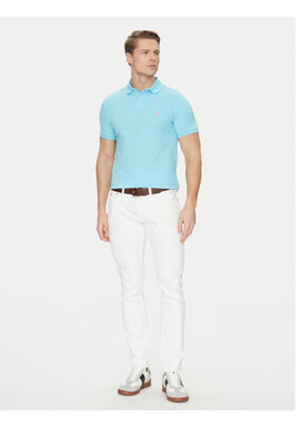 Polo Ralph Lauren Polo Core Replen 710782592 Niebieski Custom Slim Fit. Typ kołnierza: polo. Kolor: niebieski. Materiał: bawełna