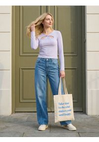 Sinsay - Wiskozowa bluzka - fioletowy. Kolor: fioletowy. Materiał: wiskoza #1