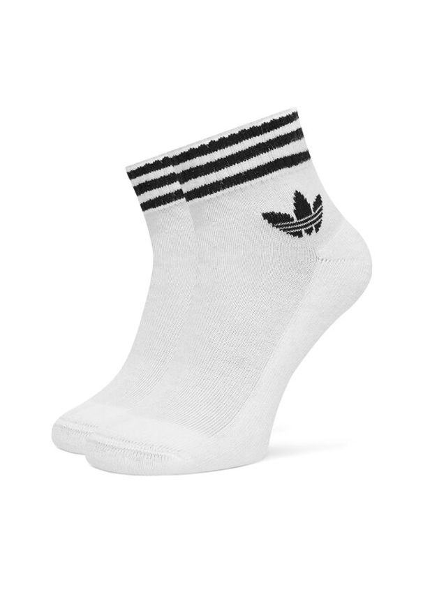 Adidas - adidas Zestaw 3 par wysokich skarpet unisex 3-Stripes JV7435 Biały. Kolor: biały. Materiał: materiał, bawełna