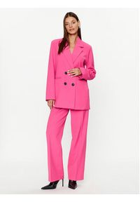 YAS Spodnie materiałowe 26030711 Różowy Regular Fit. Kolor: różowy. Materiał: syntetyk #5