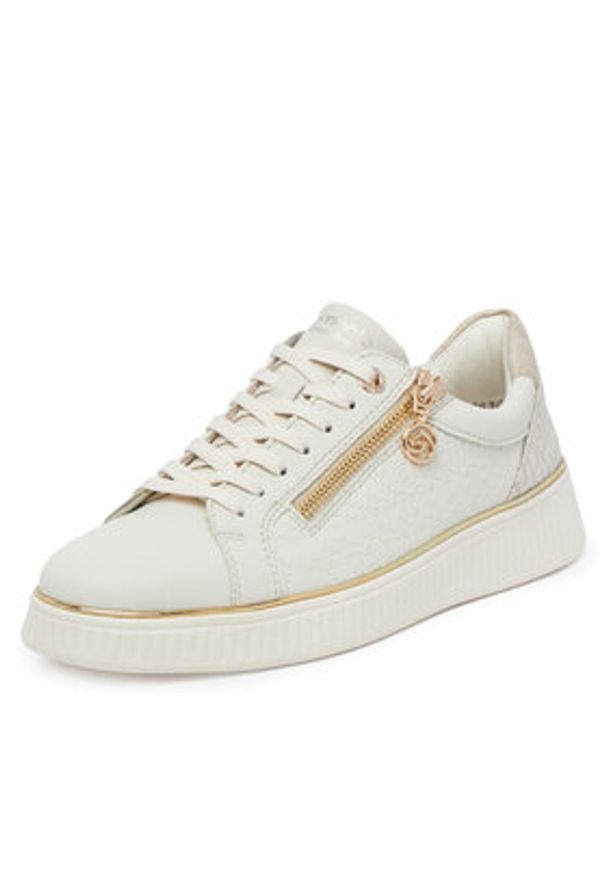Remonte Sneakersy D2E00-80 Biały. Kolor: biały. Materiał: skóra