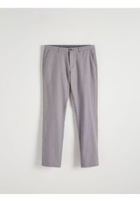 Reserved - Spodnie chino slim fit - jasnoszary. Kolor: szary. Materiał: bawełna, tkanina