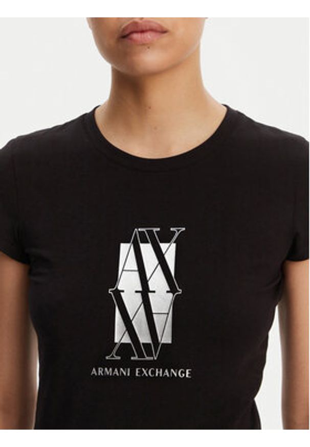 Armani Exchange T-Shirt XW000511 AF11929 UC001 Czarny Slim Fit. Kolor: czarny. Materiał: bawełna