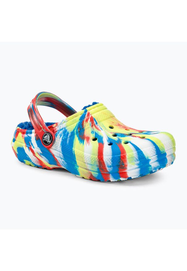 Klapki dziecięce Crocs Classic Lined Marbled Clog. Kolor: wielokolorowy