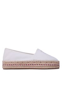 TOMMY HILFIGER - Tommy Hilfiger Espadryle Embroidered Flatform FW0FW07014 Écru. Materiał: materiał