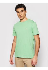 Lacoste T-Shirt TH6709 Zielony Regular Fit. Kolor: zielony. Materiał: bawełna