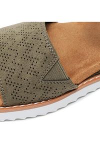 skechers - Skechers Sandały Desert Kiss 31440/OLV Zielony. Kolor: zielony. Materiał: materiał